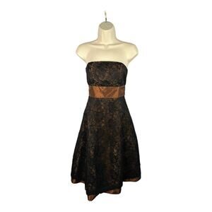 Fred Sun Womens Paris Designer Poetic size 36 S Lace Cocktail Dress Black Pinup